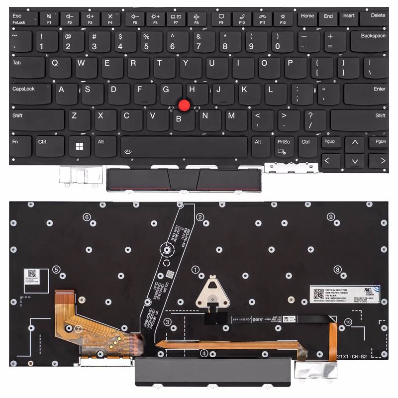 純正新品 Lenovo Thinkpad X1 Carbon 9th Gen 9 2021 US 英語キーボード バックライトあり 修理・交換パーツ｜astarshop