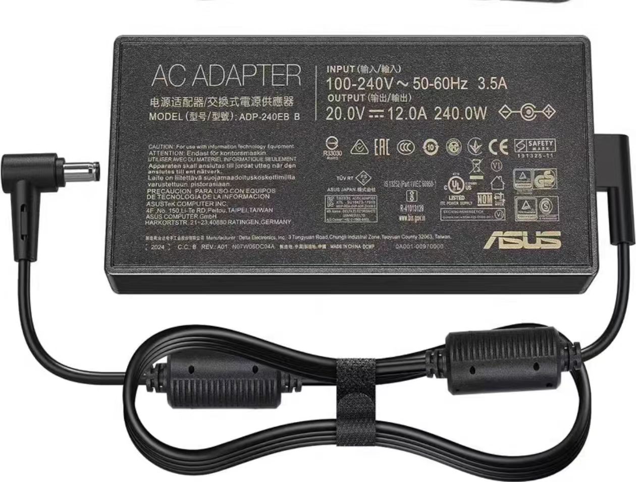 完全無欠新品ASUS 20V12A 240W ワット数アダプター自動データ処理-240EBB申し受ける器, 繋ぎ 6.0粍*3.7粍