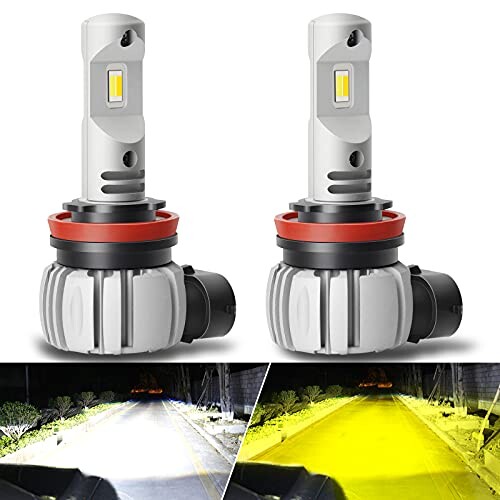 車 H11 H8 ヘッドライト フォグランプ LED ホワイト NUTSLAMP