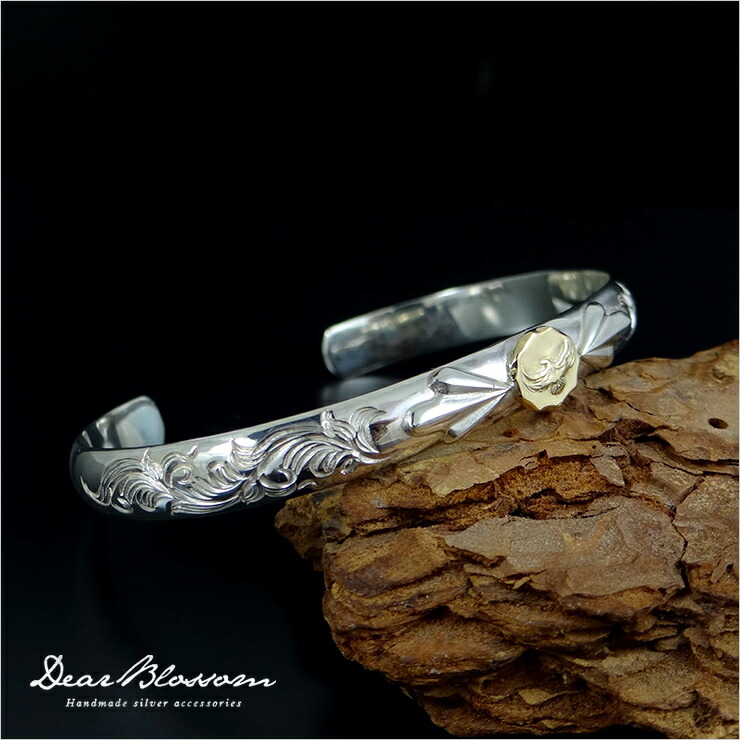 【美品】ディアブロッサム ターコイズ バングル シルバーアクセサリー 楽天市場】Dear Blossom（ディアブロッサム）「甲丸 浮き唐草+