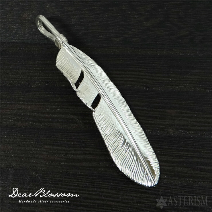 Dear Blossom 3連フェザー ネックレス　K18×silver fp008-1.jpg