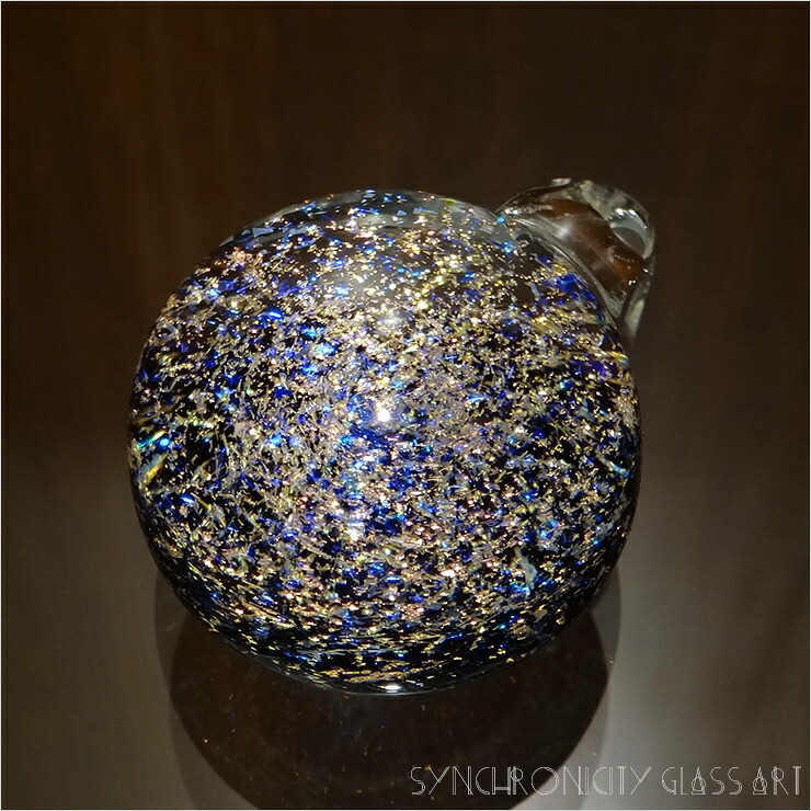 synchronicity glass art（シンクロニシティ グラス アート)太田 龍 『スパークリング』SNG-1014 【一点物 ボロシリケイト/ダイクロ/ガラス ペンダント アクセサリー メンズ/レディース プレゼント