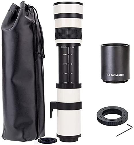 JINTU 420～1600mm望遠レンズF/8.3forキヤノンEFマニュアルズームレンズ4000D 2000D 1200D 400D 1300D T8i T7 T7i T6 T6s T6i T5 T5i 80D 77D 700D 70D 60D 50