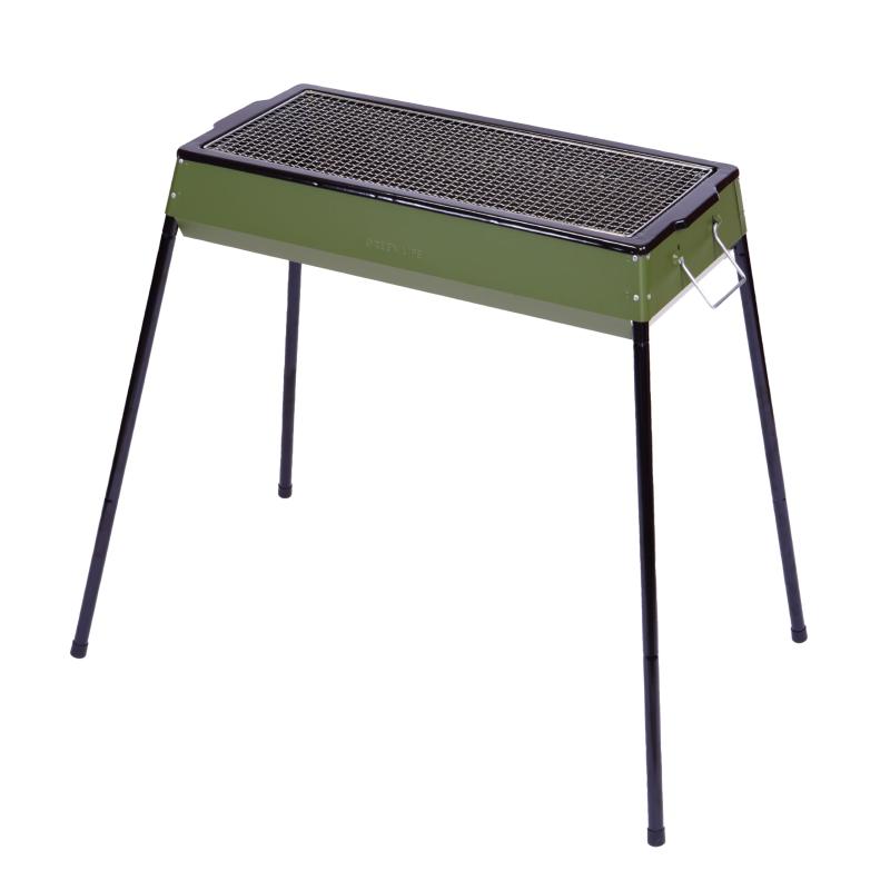 グリーンライフ(GREEN LIFE) 片付け簡単ＢＢＱコンロ 日本製 バーベキュー ＢＢＱコンロ ホーロー加工 オリーブグリーン