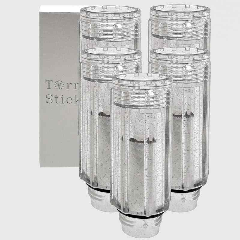 【正規品】トルネードスティック シャワーヘッド用交換カートリッジ 塩素除去 節水 ウルトラファインブル 洗浄力向上 ミスト 頭皮温浴 美肌効果 バブル量増幅 (5個入り)