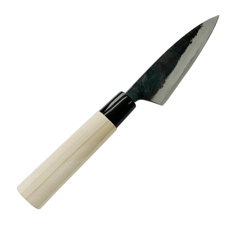 澤数馬 玉日本 イカ裂き庖丁両刃120mm 青二鋼 国産朴小判柄付