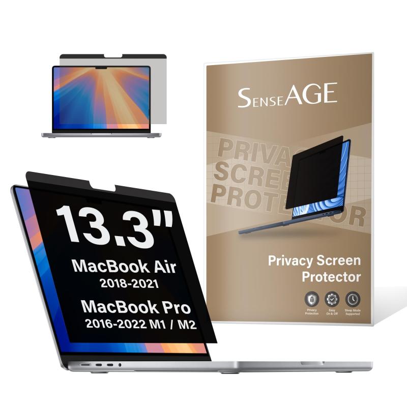 SenseAGE MacBook マグネット式 プライバシーフィルム 個人情報保護 覗き見防止フィルター ブルーライトカット 反射防止 簡単脱着