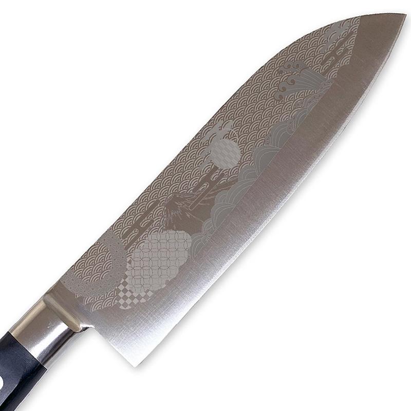 匠美風 大根 包丁 透かし彫り 富士山 三徳包丁 170mm 刃渡り 170mm モリブデン鋼 AUS-8 日本製