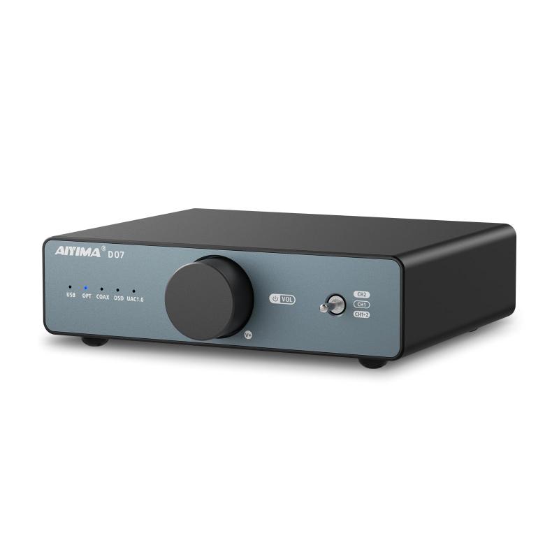 AIYIMA D07 HIFI級 DACデ吊りひも AKM4493SEQ/ XMOS316 心付け書き割りUSB1.0流行り物 (音の大きさ抑えつける付き添い人）USB/光/同軸3類概念インプット \u0026amp; RCA最終生産物*2 変換器 PCM 768kHz/32bit