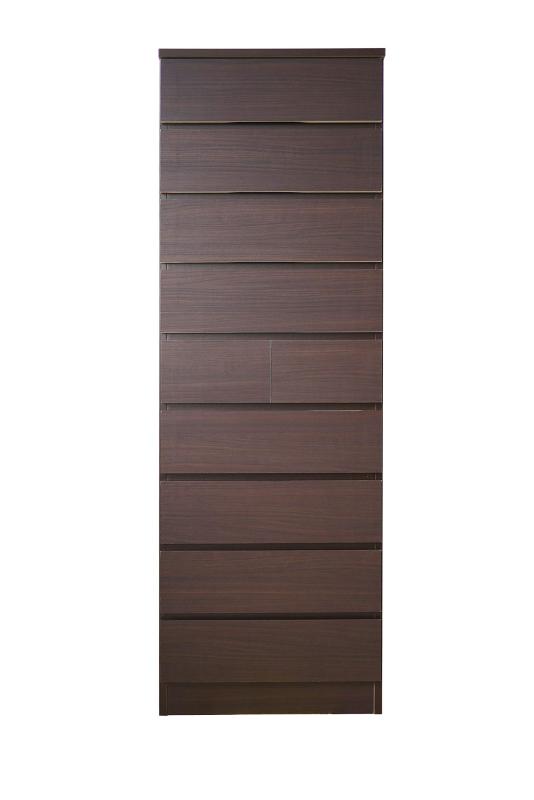 関調度品(Sekikagu) タンス 洋服箪笥 赤銅色 高さ177糎 nakakei タワーチェスト 幅60糎-9段 309136
