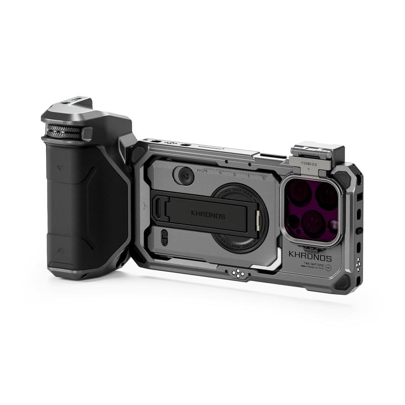 TILTA iPhone 16 Pro 用Khronos スマホケージ Handheld Kit、フォーカスPDハンドル付き、モバイルビデオリグ、ビデオ撮影/YouTube/Vlog/ビデオ撮影用スマートフォンケーススタビライザー - Space Gra｜アスターショップ
