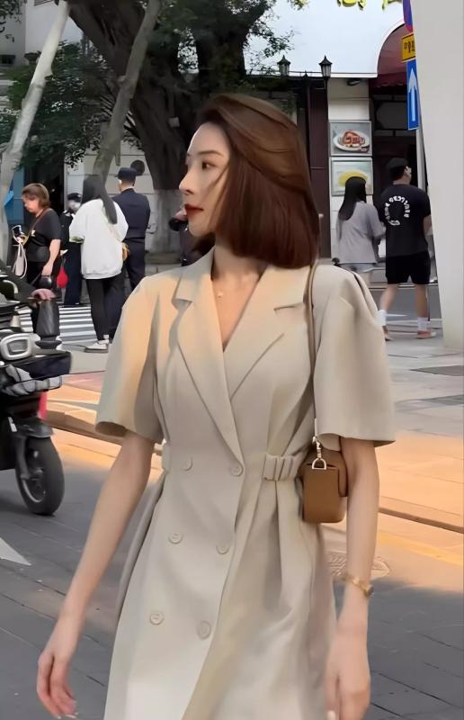 プラス サイズの 女性の スーツ ドレス 2025 夏 韓国 スタイル ウエスト 痩身 ロングスカートヘップバーンスタイル｜アスターショップ