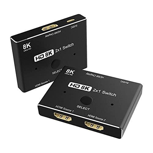 NFHK 8K@60hz HDMI取り替えっこ2.1取り替えっこ＆有線テレビ 2-IN-1-OUTこしき 受け支えるHDCP SST 押しひろげる4K@60hz