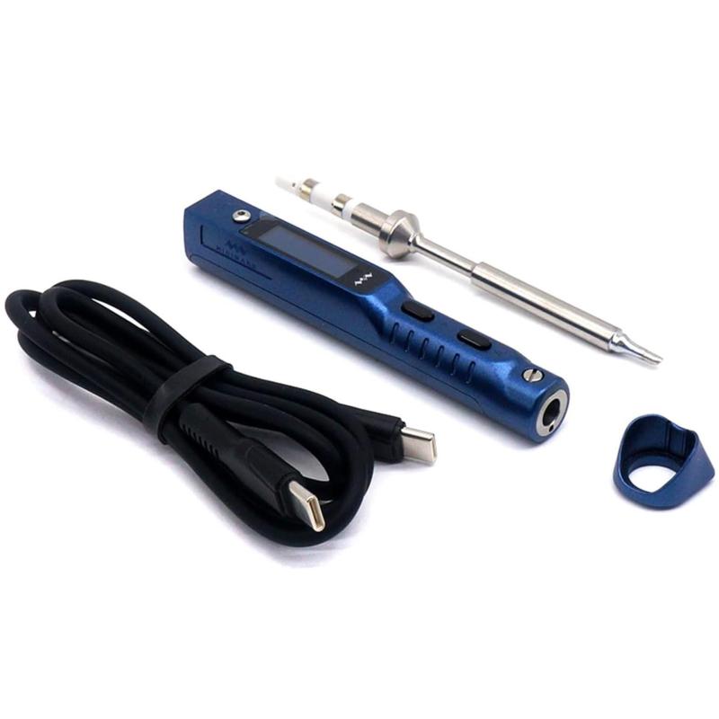 TOOLSAVING はんだごて 温度制御ハンダゴテ 昇級版 50-400℃まで温度調節可能 TS101 PD 90W DC 65W電子作業 家電修理 電気DIY用 携帯便利 ブルー｜アスターショップ