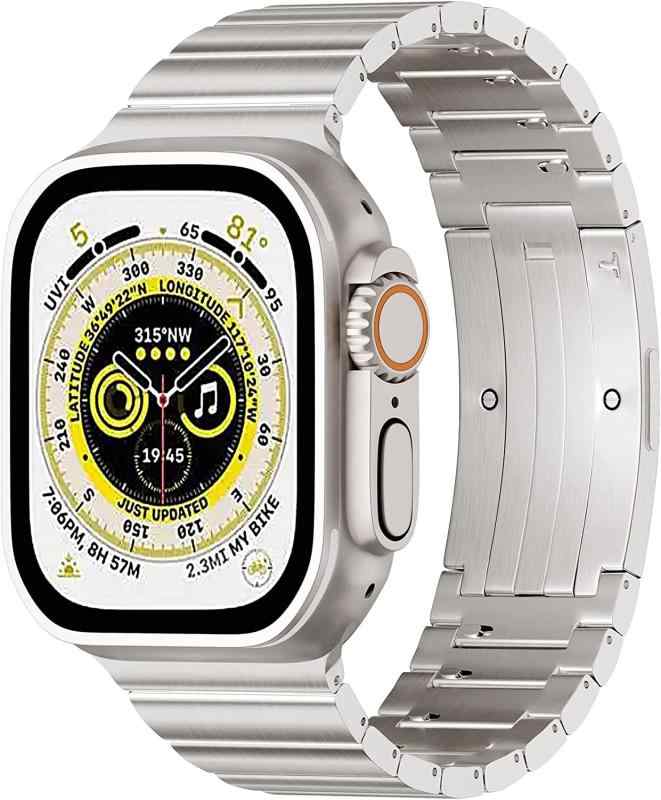 互換性のある for apple watch ダンス楽隊 apple watch 繋がり腕輪 チタン製 取りはらい名取り草 軽さ 思わしい 合わせる手道具不必要 iWatch Ultra3/Ultra2/Ultra/SE Series Ultra 10 9 8 7