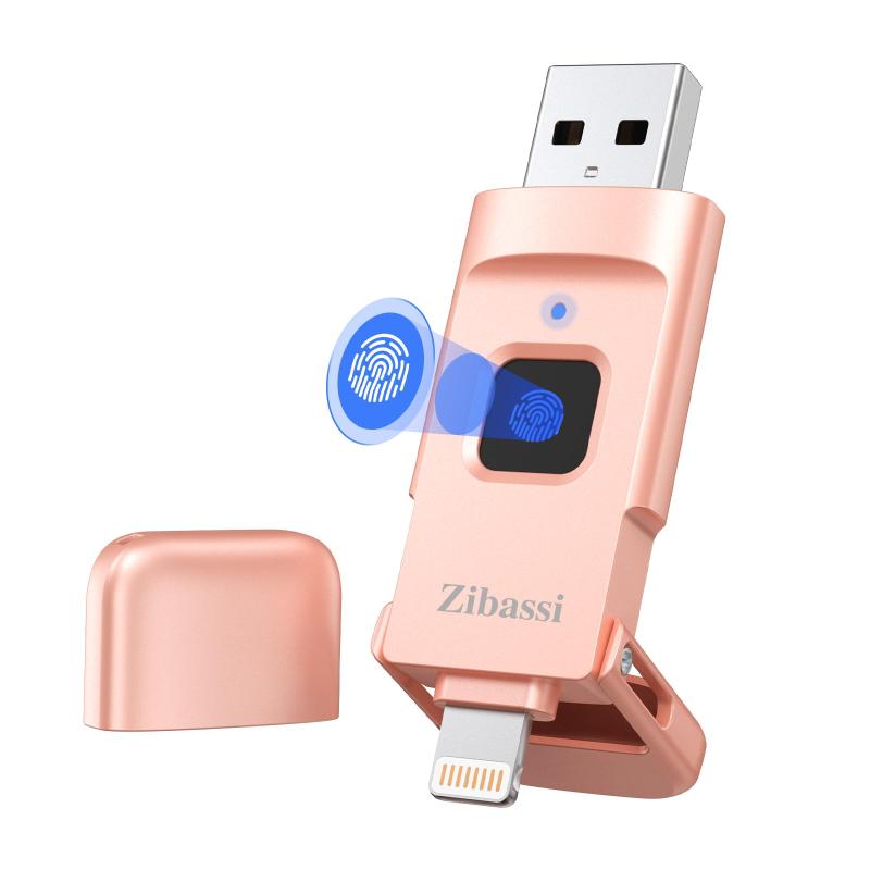 Zibassi【MFI公証手に入れる 弾丸道路意識すること】指紋公証USB記憶装置 Phone用USB記憶装置