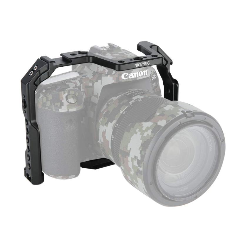 NICEYRIG CANON 90D/80D/70D専用伏せ籠 取りひろげる写真機伏せ籠 NATO Rail 軽さ 滑りだし助けになる 耐久性 DSLR とり備える Canon 90D/80D/70D相応う 映像映画化 映画化トレーラー（1件単品）ー371