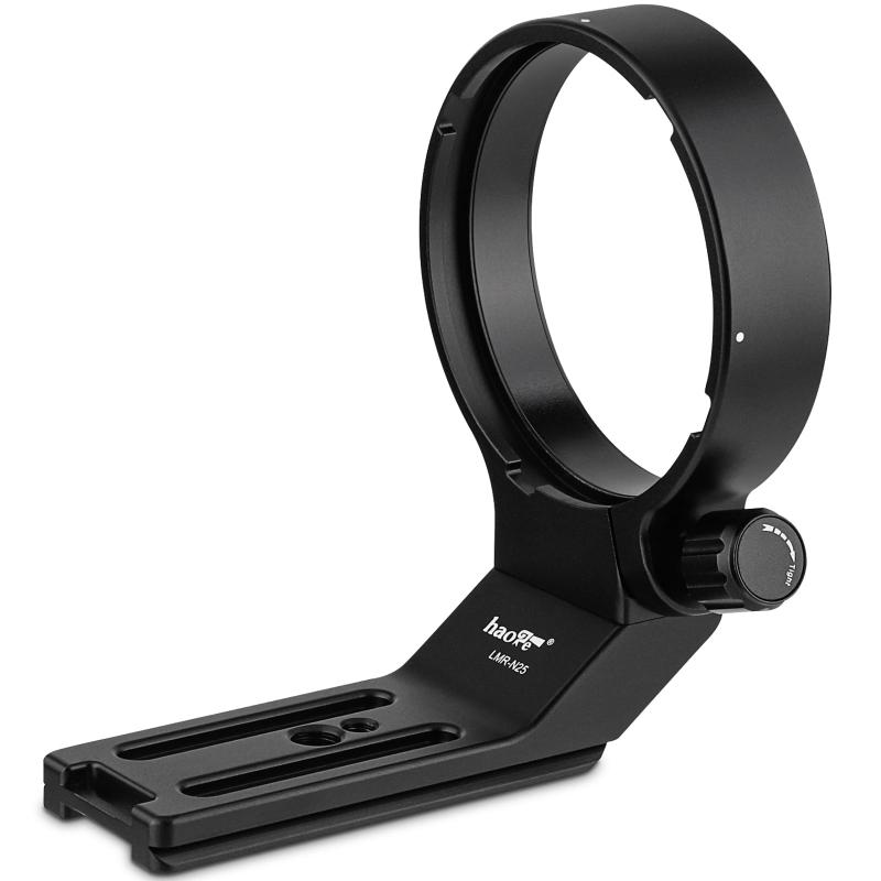 Haoge LMR-N25 水晶体取り替えっこ用フットマウント 輪っか式三脚架座 for ニコン Nikon AF-S NIKKOR 200-500粍 f/5.6E ED VR 超望遠望遠レンズ アルカスイスプレート雲台取り替えっこ