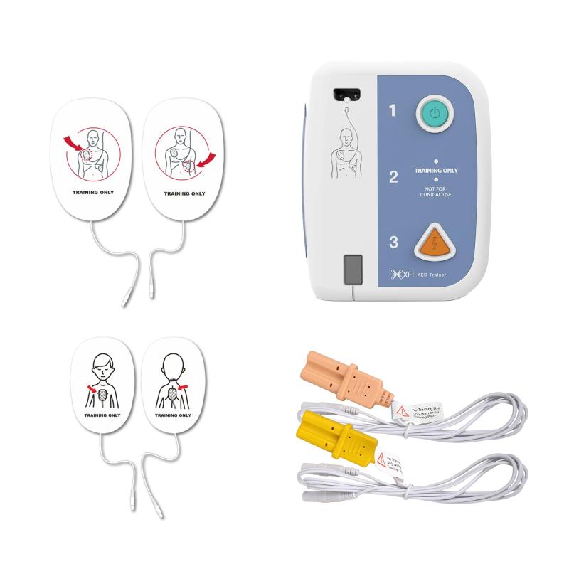 XFT 携帯型 AED 調教師一揃いの道具 CPR 仕立て上げる AED 備品社会的単位、日本語/英語物音コマンドプロンプト、10類概念の除細動器原作、その場しのぎ持てなし調教師 XFT-120C+ [並行輸入品]