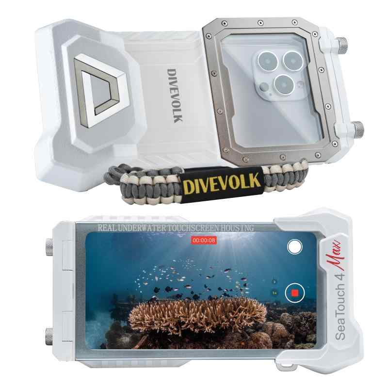 DIVEVOLK Seatouch 4 Max ダイビングフォンケース iPhone 12/13/14/15 Pro/15 Pro Maxに相応う(iPhone16非相応う)