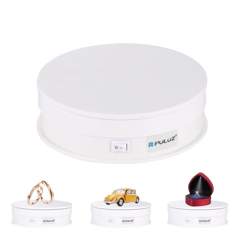 PULUZ 電動折りかえし速見表 360°電動回転させる台 折りかえし速見表 回転させる式見せびらかす照明ランプ 耐荷重15KG 差しわたし28珊 電動見せびらかす台 遠隔操作が付き 速力度と道のりを合わせる能力のある 兼ね合い性・低騒々しい音・省ワット数 アニメ