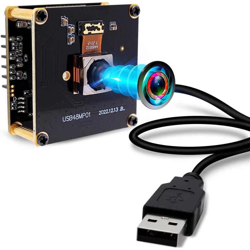 ELP 48MP USB ウェブカメラ Ultra HD オートフォーカス 70度レンズ 200ms高速自動フォーカス クリアカメラ プラグアンドプレイ PC Raspberry Pi Jetson Nano ラップトップ プロトタイプ用｜アスターショップ