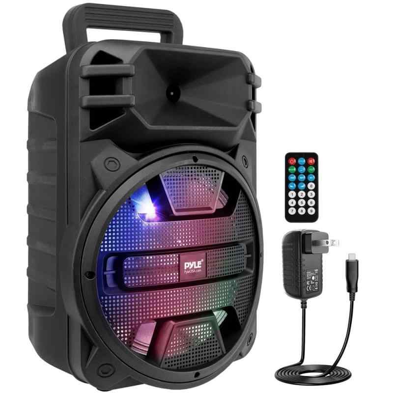 パイル12 \u0026quot;携帯型Bluetooth金棒引き取り合わせ - 800ワット - 最新のDJ LEDともし火、USB/FM/BT/AUX/遠隔操作/マイクロホンインプット＆内蔵申し受ける式蓄電池付き添い人カラオケ金棒引きPPHP1243B (12in・2.27