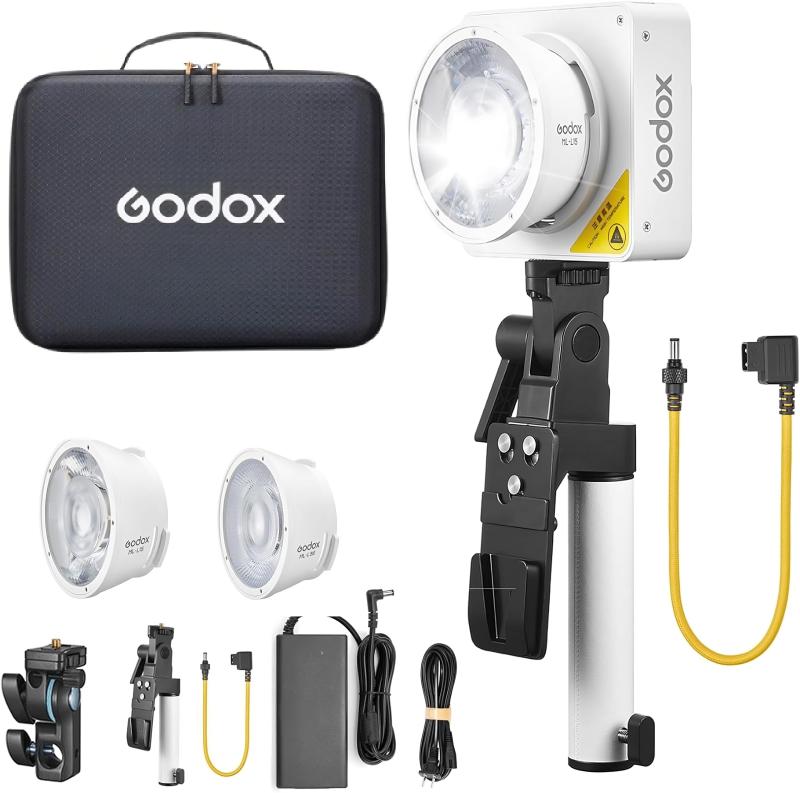 Godox ML100Bi 120W ハンドヘルド LED 映像媒体点火装置 15° レンズリフレクター付き添い人 2800K-6500K TLCI 98+/CRI 97+ 携帯型手持ち活動写真映画化 (ML100 Bi)