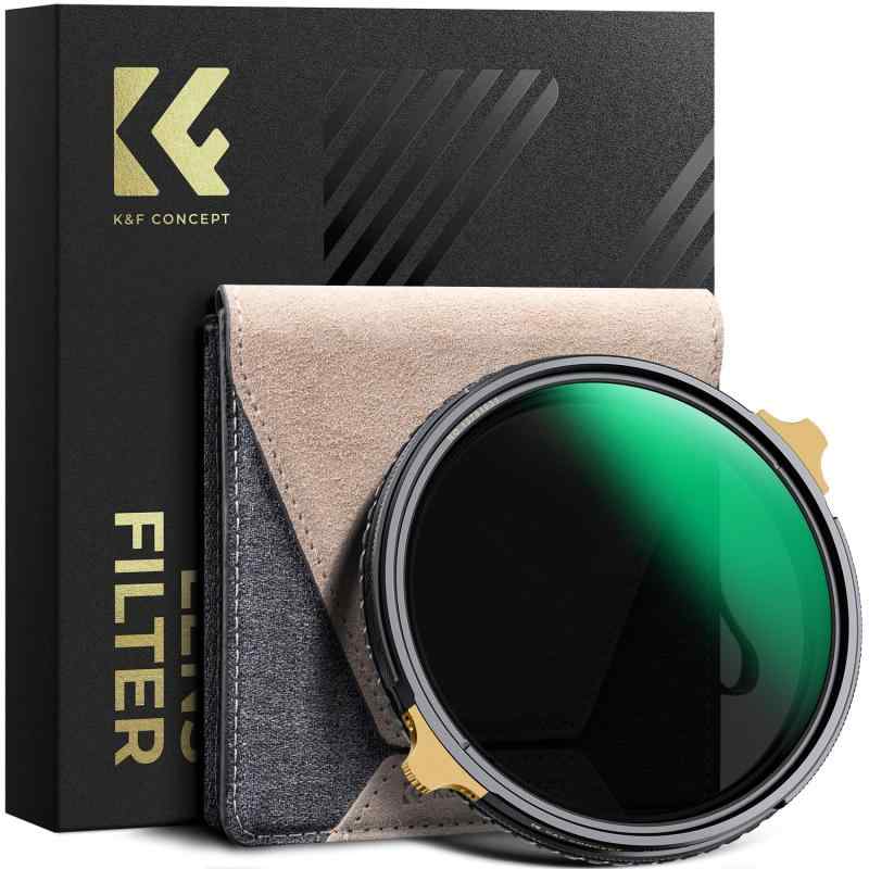 K&F CONCEPT 49mm ND2-32&CPLフィルター 可変NDフィルター 2in1 一枚二役 多機能フィルター 真鍮製 フレアやゴースト防止 色かぶり無し 両面36層ナノコーティング 撥水防汚 キズ防止 超薄枠 ケ|アスターショップ