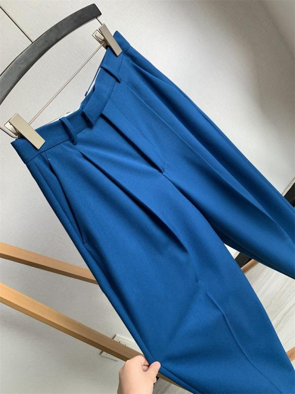 テーパードパンツ レディース カジュアルパンツ スラックス 正装 ピーコックブルー ロングパンツ 長ズボン ボトムス 通勤 オフィス ビジネス フォーマル レトロ 文? ポケット 無地 ポリエステル 秋物 秋用 婦人服｜アスターショップ 10,231円