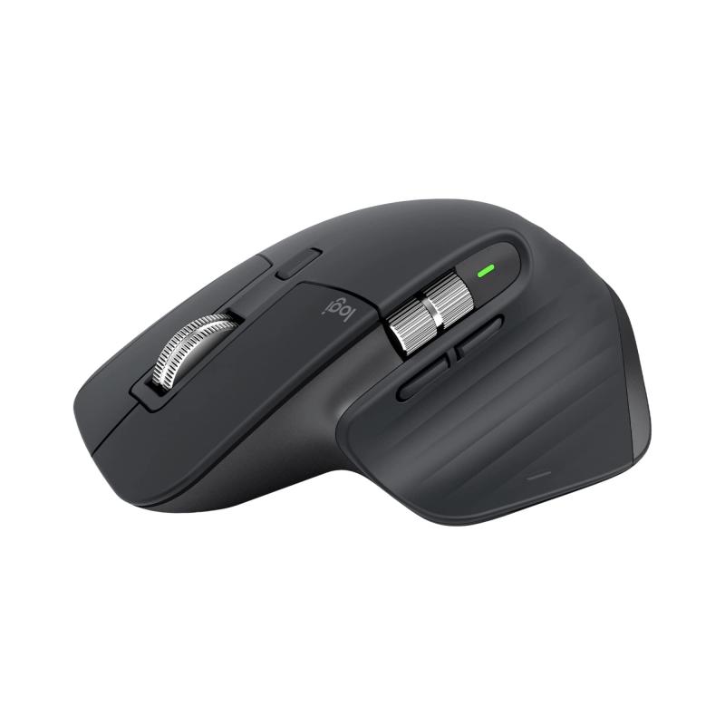 Logitech MX MASTER 3S 無線 Bluetooth Logi Bolt USB-C充電 マルチデバイス 8000DPI 電磁気スクロールホイール 6ボタン Windows Mac Chrome OS iPad Android 黒 グラフ|アスターショップ