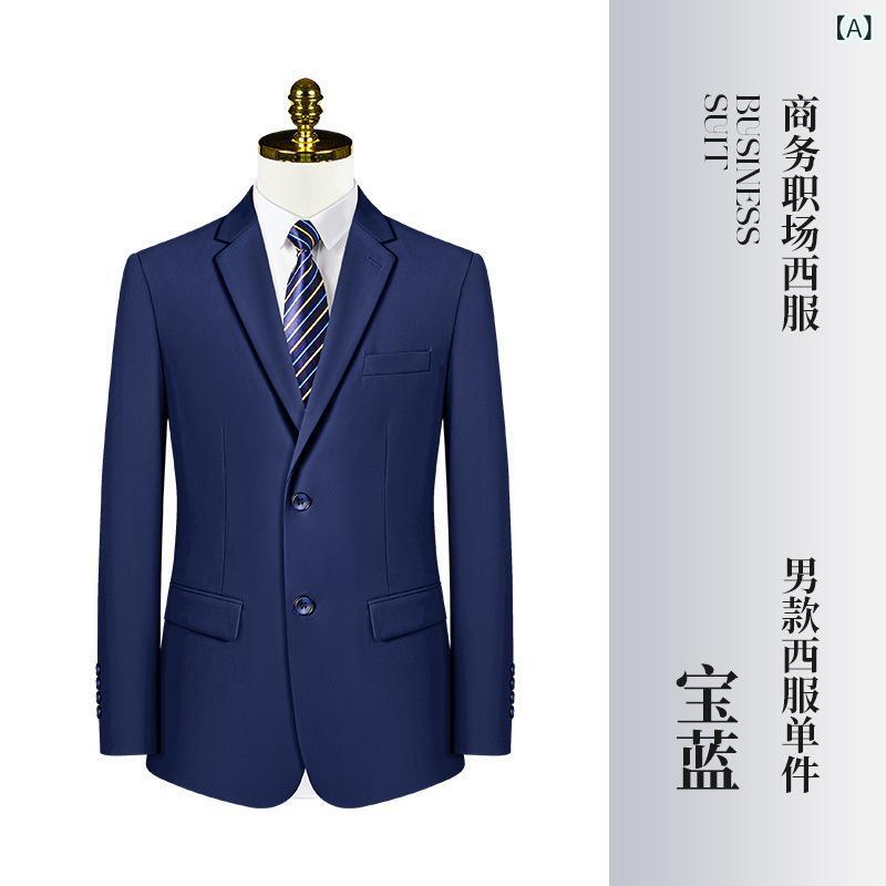 メンズ レディース 西装セット 宝藍 黒 灰 ビジネススーツ 仕事服 ジャケット パンツ スカート 修身型 平領 ダブルブレスト ボタン 後ろスリット 化繊混紡 ナイロン 免? オールシーズン 日常 通勤｜アスターショップ