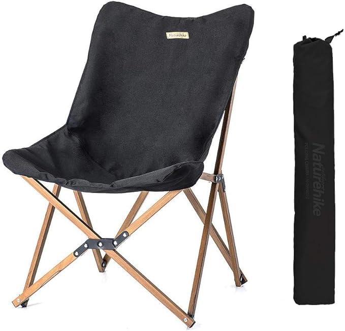 Naturehike キャンプチェア 折りたたみ 椅子 アルミ製 木目調 600Dオックスフォード 高耐荷重120kg 軽量 2.9kg 収納袋付 ハイバック アームレスト付き アウトドア 釣り ピクニック カーキ 車中泊 ベ|アスターショップ
