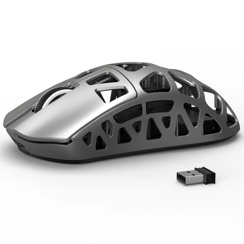 ATTACK SHARK R3 ゲーミングマウス マグネシウム合金 ワイヤレス PAW3395 8000hz 46g 超軽量 2.4G/Bluetooth/USB有線 26000DPI 急速充電 アンチスリップテープ付き コイルケーブル付き 技適取得済み|アスターショップ