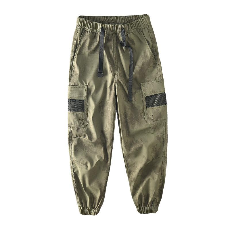 メンズ 登山パンツ 工装パンツ 直筒 長ズボン 中腰 腰帯付き 系縄閉襟 普通厚 純色 春秋 青少年 観光 直筒裾 免?処理 拉?装飾 微弾 ポリエステル繊維 透気 防水 抗菌 耐磨 防風 防? 吸湿排汗 雪山白 岩石灰 曜石黒 迷彩森林緑｜アスターショップ
