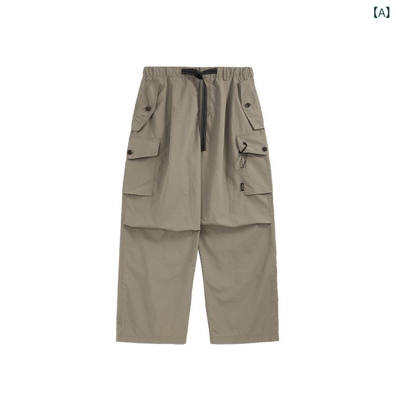 ワークパンツ メンズ カーゴパンツ ロングパンツ 長ズボン ボトムス ゆったり コーデュラ 撥水 耐久 アウトドア 登山 キャンプ スポーツ カジュアル ストリート 無地 春夏秋 通年 ベルト付き ブラウン ブラック グレー｜アスターショップ