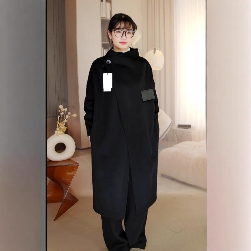 コート レディース ウール ダブルフェイス ミドル丈 羊毛 アウター ロング丈 オーバーサイズ ゆったり 暖かい 防寒 秋冬|アスターショップ