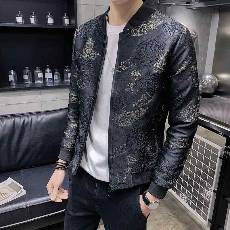 メンズ ジャケット 春秋 男性用 ファッション カジュアル 百搭 プリント 外套 棒球 襟 大きいサイズ 薄手 長袖 黒 ポリエステル 修身 立襟 ジップ サイドポケット 丸ヘム 免? 加工 青年 24-35歳 都市 スタイル 韓国風 休? シーン｜アスターショップ