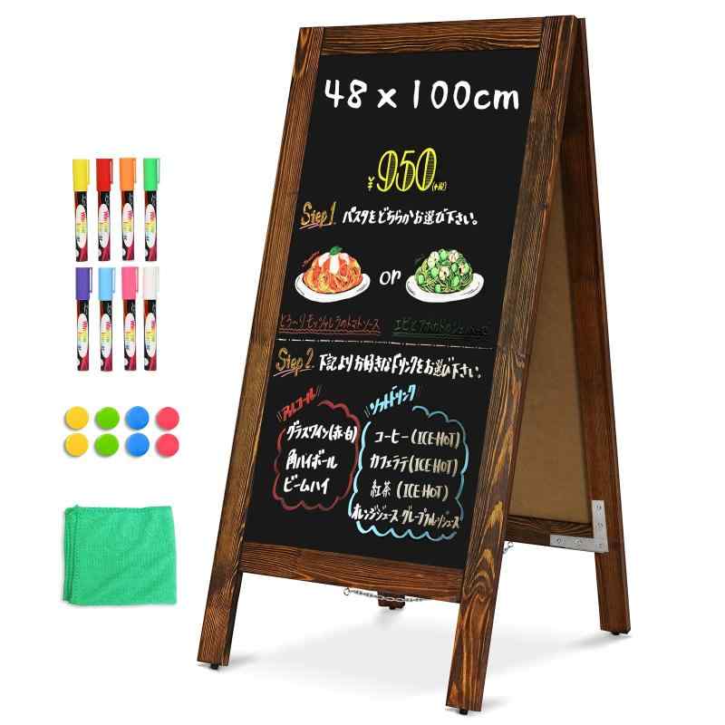 黒板 チョークボード 48x100cm 屋外用 看板 コーヒー屋 結婚式 パーティー｜アスターショップ