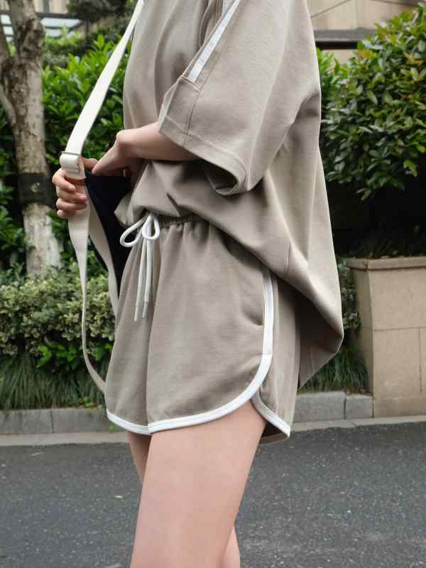 ショートパンツ レディース 短パン ズボン ハーフパンツ カジュアル ボトムス 綿混 伸縮性 切り替え ウエストゴム ルームウェア 部屋着 普段使い スポーツ 運動 涼しい 薄手 日常 デイリー シンプル ブラック グレーグリーン｜アスターショップ