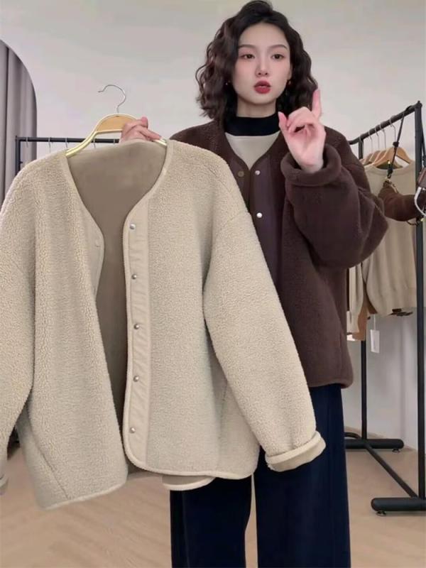 コート レディース ショート丈 ボア ジャケット 秋冬 高級感 暖かい ゆったり 体型カバー おしゃれ もこもこアウター｜アスターショップ