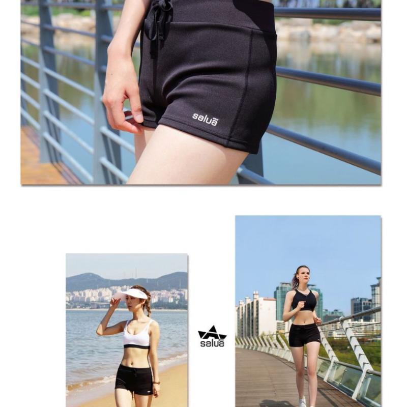 ショートパンツ レディース 短パン ハーフパンツ スポーツウェア 運動用 ヨガパンツ スイムパンツ 水着 部屋着 ルームウェア カジュアル ボトムス 伸縮性 軽量 無地 ブラック｜アスターショップ