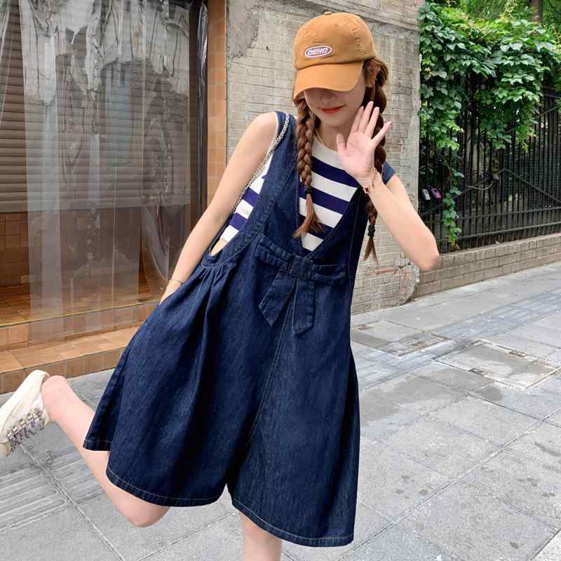 サロペット レディース デニム リボン付き ゆったり カジュアル かわいい 着痩せ 春夏 伸縮性 普段使い 部屋着 通勤用 お出かけ用 通気性 高品質 爽やか オーバーオール｜アスターショップ