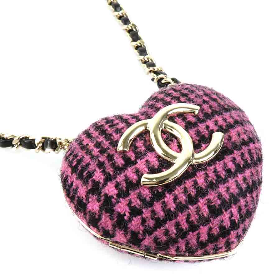 Chanel B22K ココマーク メタル ツイード ブローチ AB9482 レッド×ネイビー (197824 main image 1