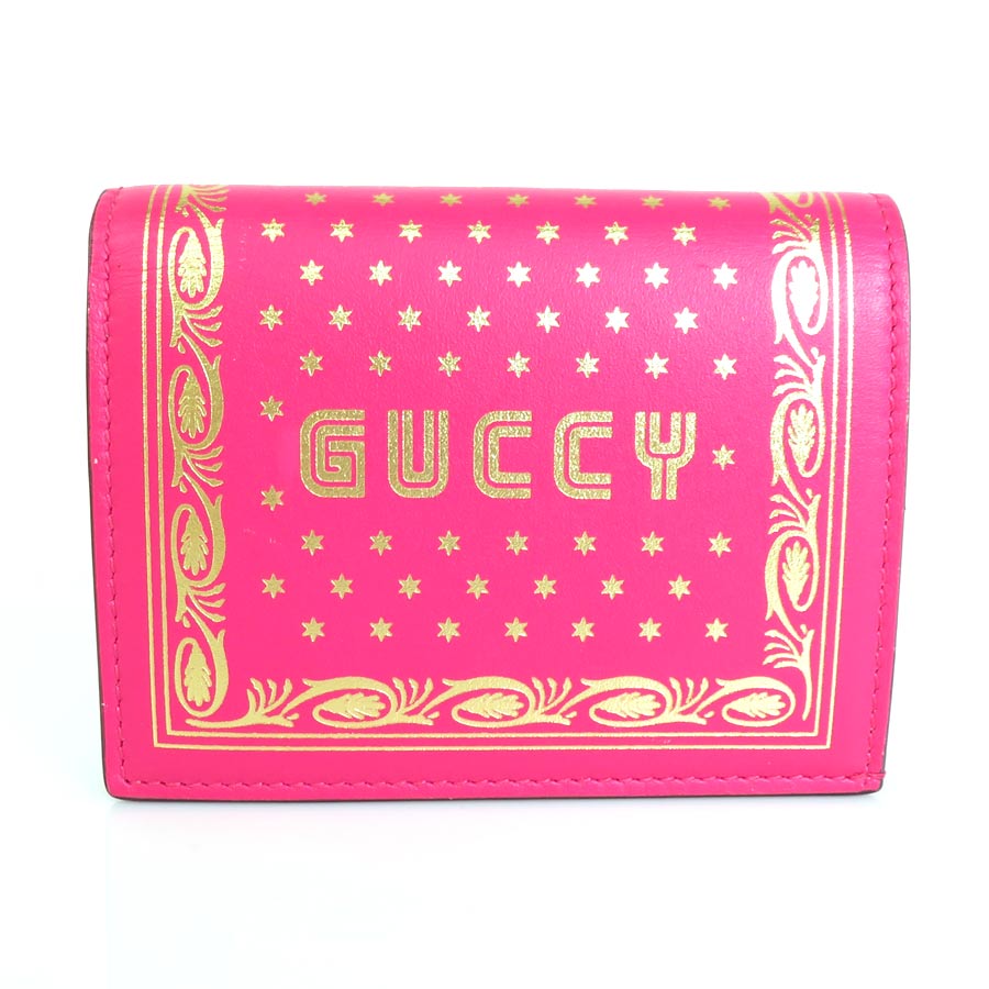 【楽天市場】グッチ GUCCI 二つ折り財布 GUCCY セガ SEGA レザー ピンク系 レディース 524965 送料無料【中古 ...