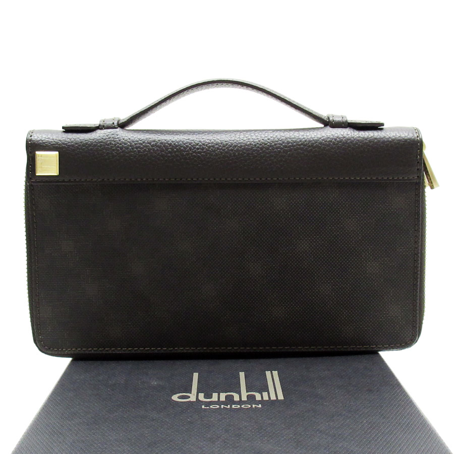 【楽天市場】ダンヒル Dunhill セカンドバッグ レザー/コーティングキャンバス ダークブラウン メンズ 送料無料【中古】 t18949g
