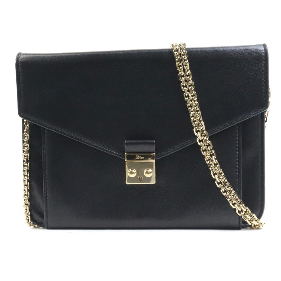 Dior クラッチバッグ ブラック チェーン 楽天市場】【中古】 外美品 クリスチャンディオール Christian