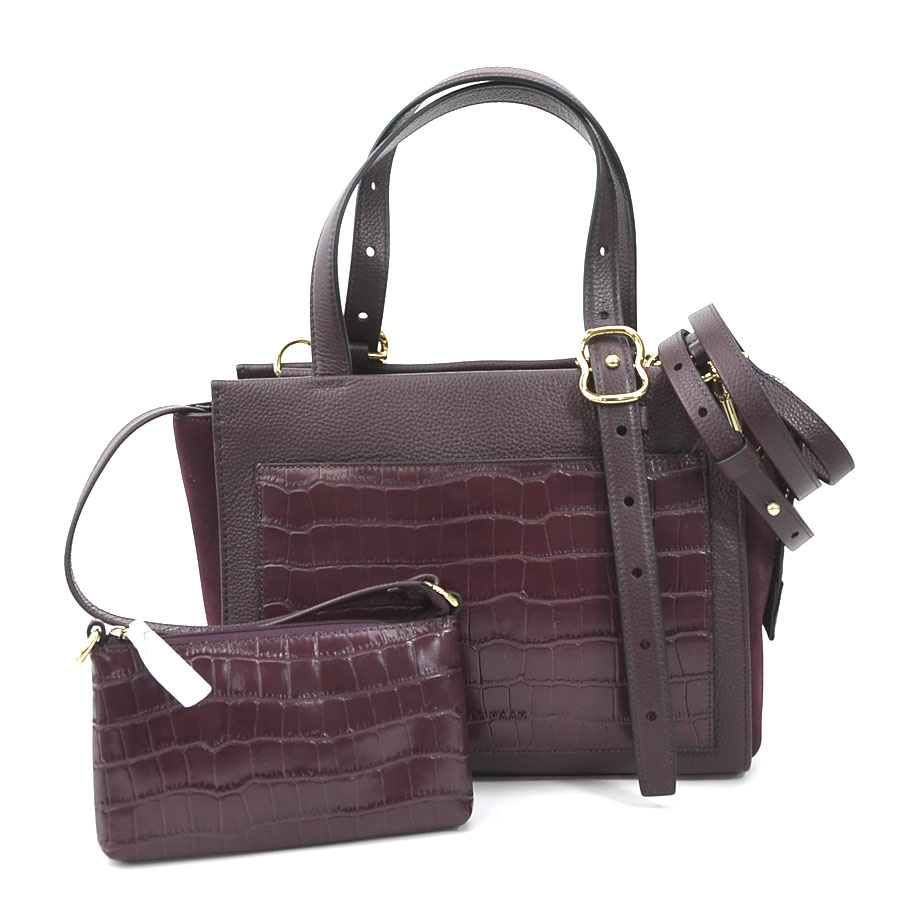 美品　コールハーン　ハンドバッグ　黒　巾着　タッセル　シボ革　s33 レザー 巾着バッグ 本革 バッグ メンズ レディース クラッチ セカンド