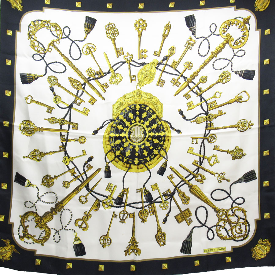 楽天市場】エルメス カレ90 LES CLES THE KEYS RARE 鍵柄 スカーフ