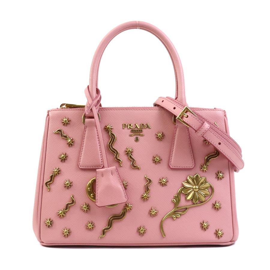 プラダ　PRADA ピンク　バッグインバッグ　ミニバッグ　パーティー用 Prada ビジュートリム ミニバッグ | ピンク | FARFETCH JP